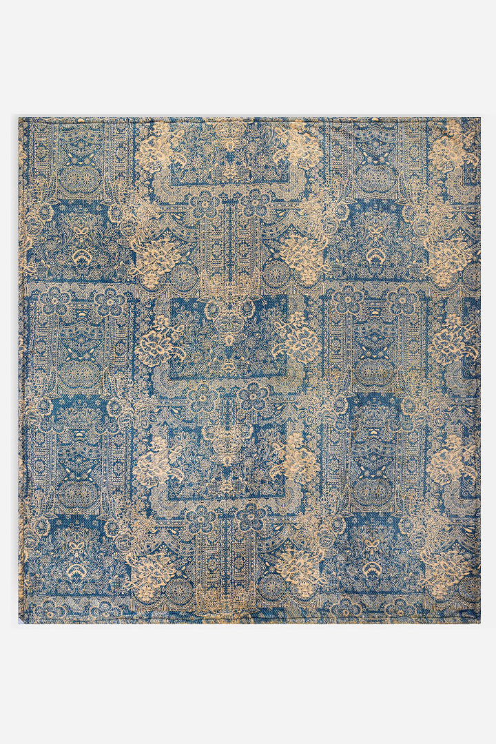 Denim Embroidery Cozy Blanket