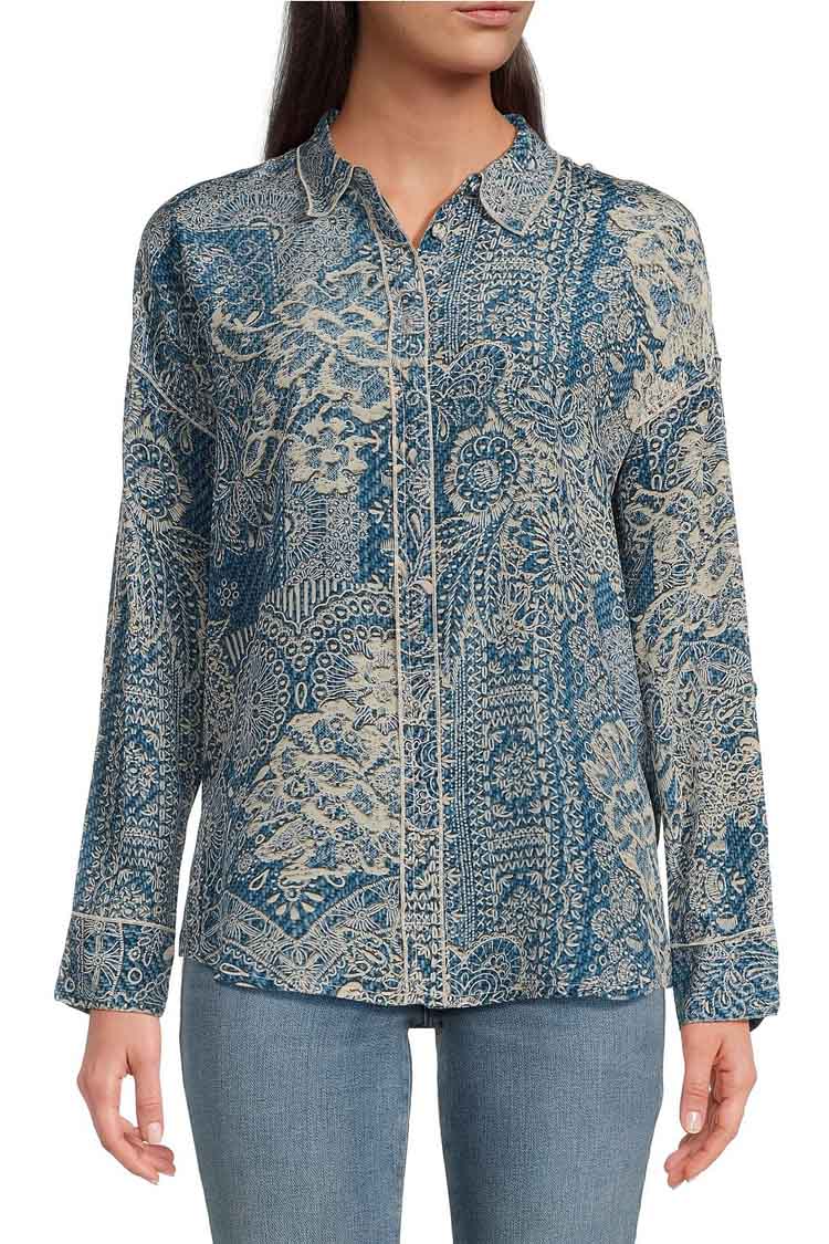 Denim Embroidery Martijn Shirt