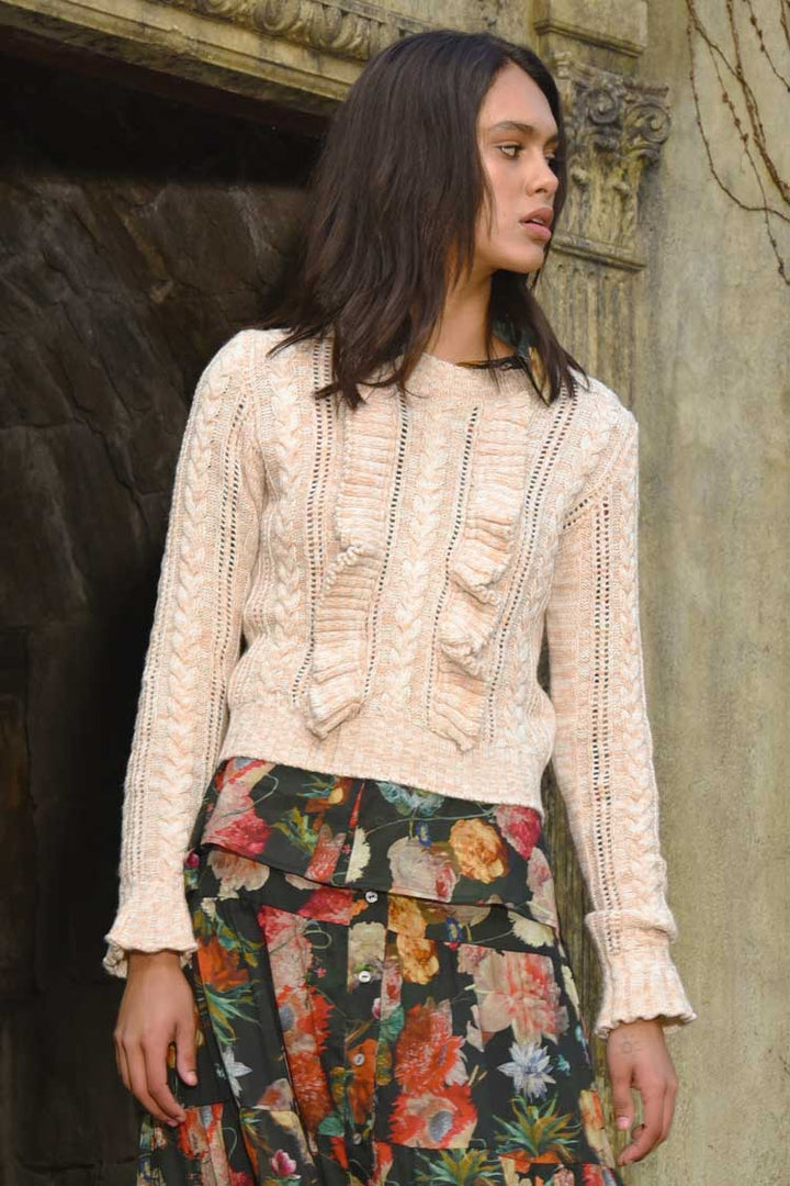 Designer Cable Jumper in Oatmeal | FINAL SALE