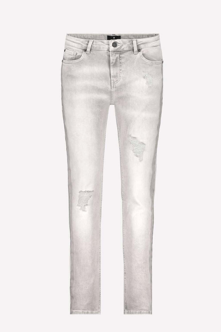 Destroyed Jeans w Contrast Stripes