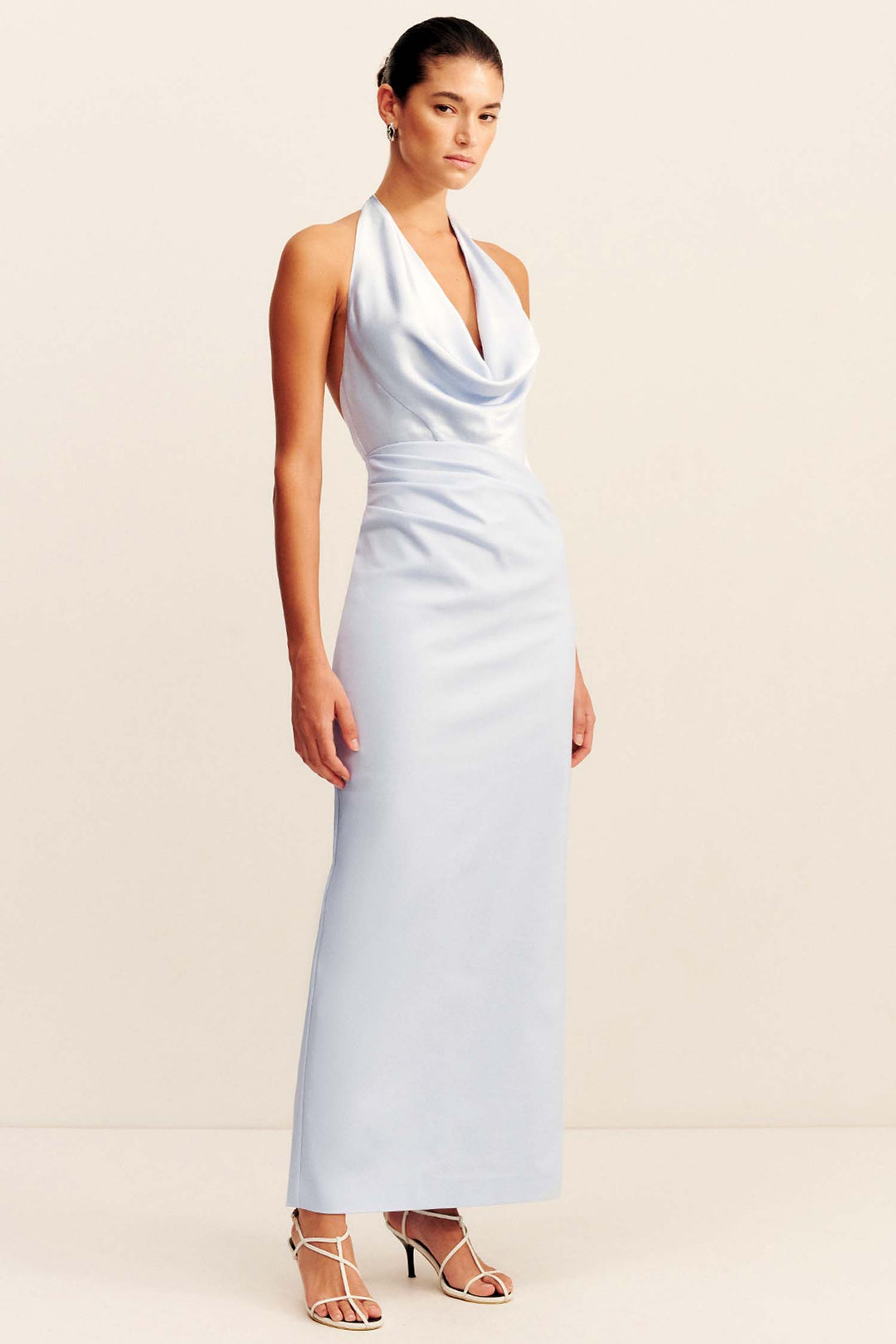 Dillon Cowl Neck Maxi Dress in Seabreeze