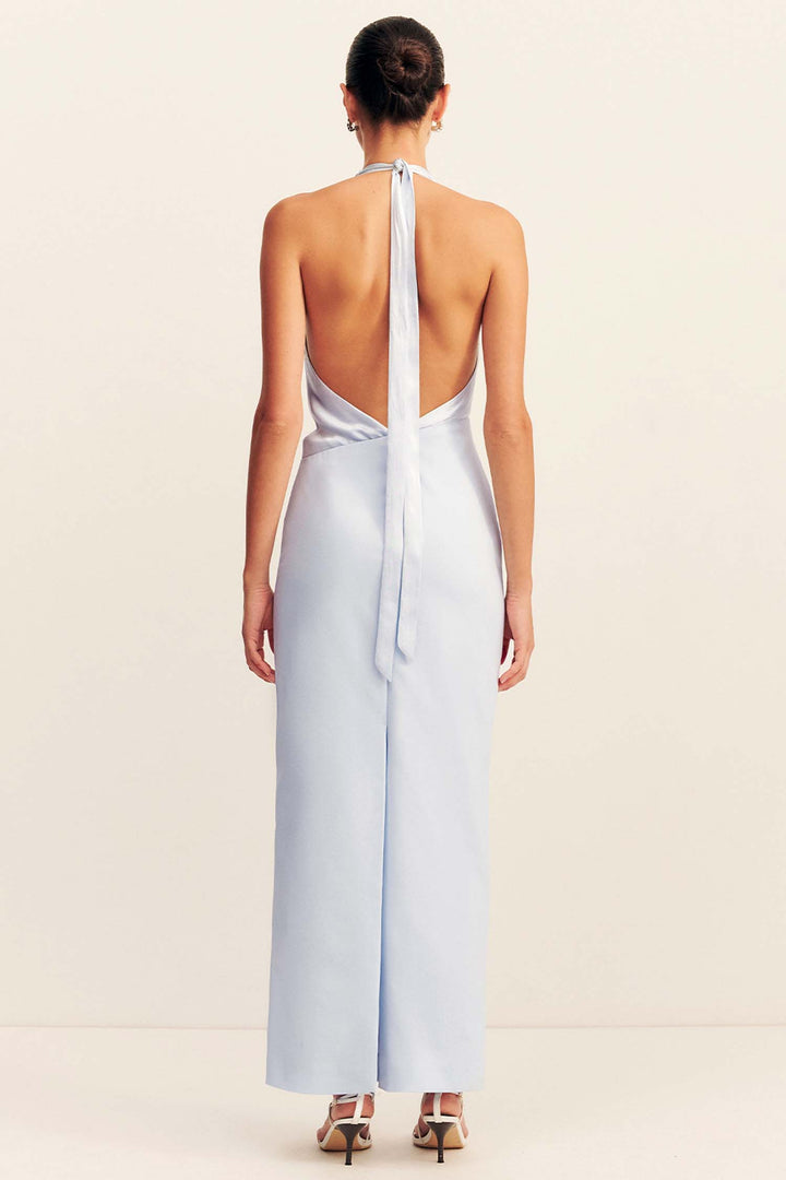 Dillon Cowl Neck Maxi Dress in Seabreeze