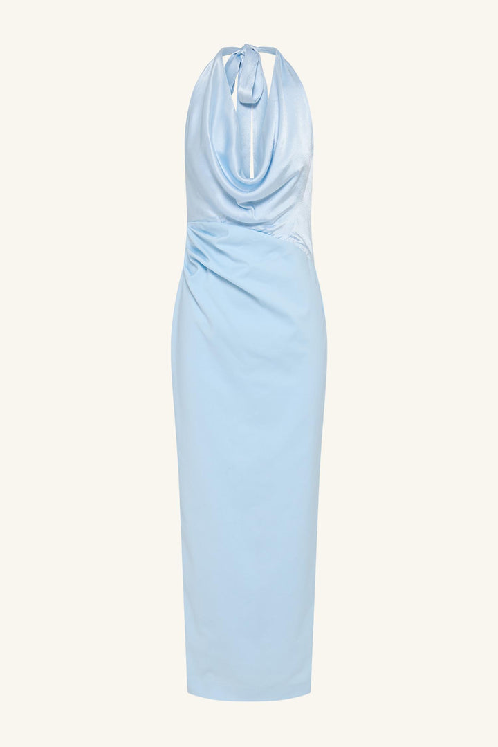 Dillon Cowl Neck Maxi Dress in Seabreeze