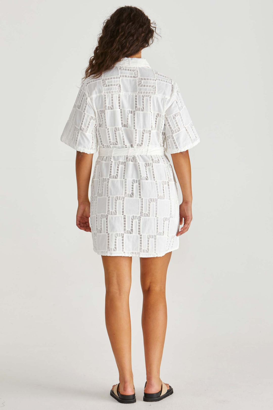 Dillon Shirt Dress in White