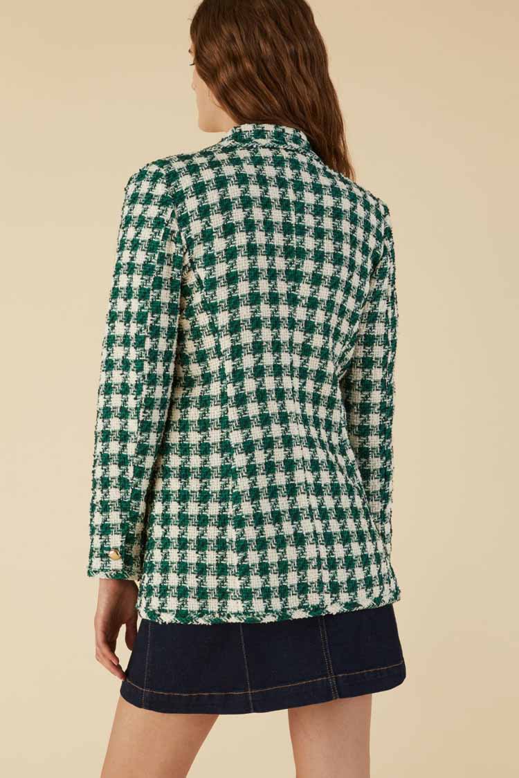 Display Green Check Blazer