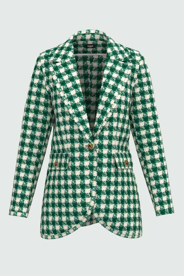 Display Green Check Blazer