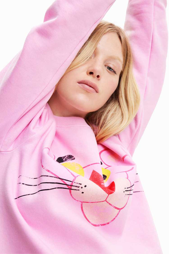 Distressed Pink Panther Sweatshirt