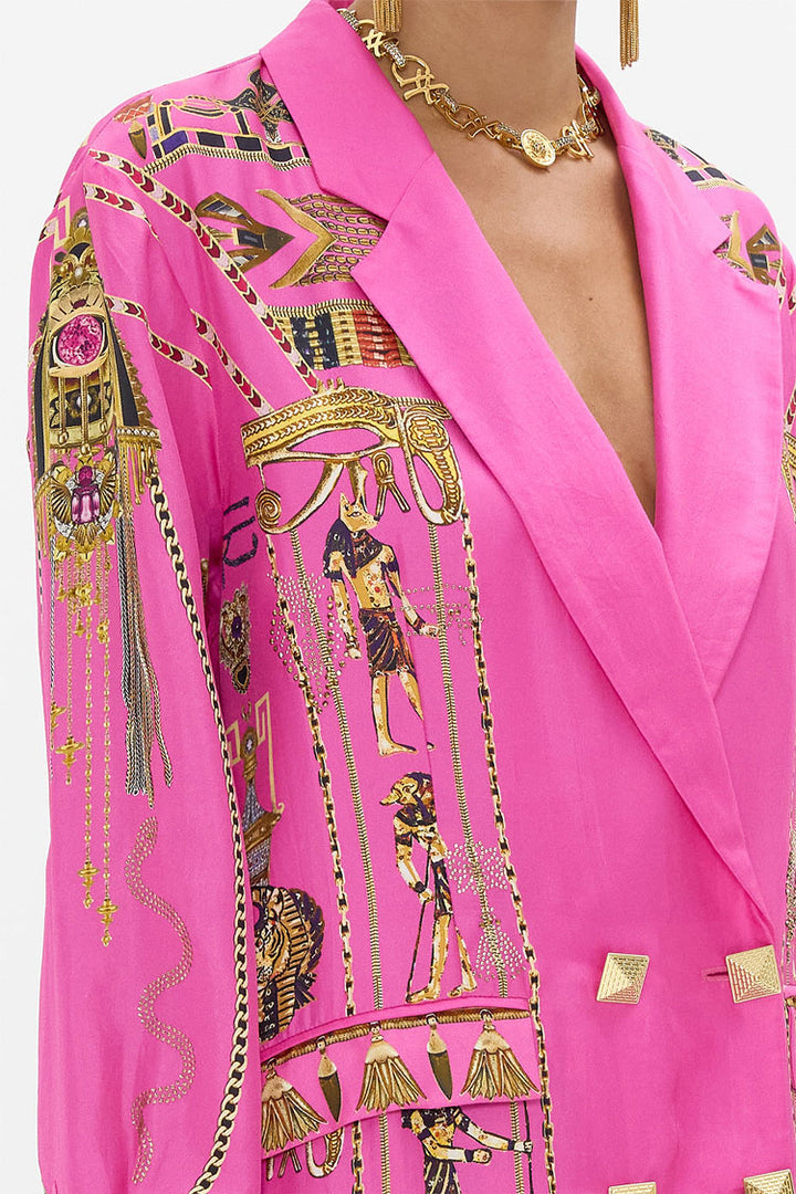 Double Breasted Soft Jacket in Song of Scarab | FINAL SALE