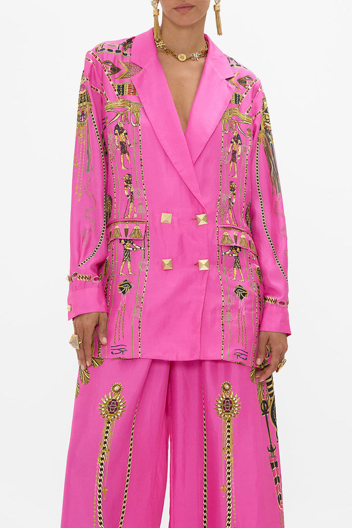 Double Breasted Soft Jacket in Song of Scarab | FINAL SALE
