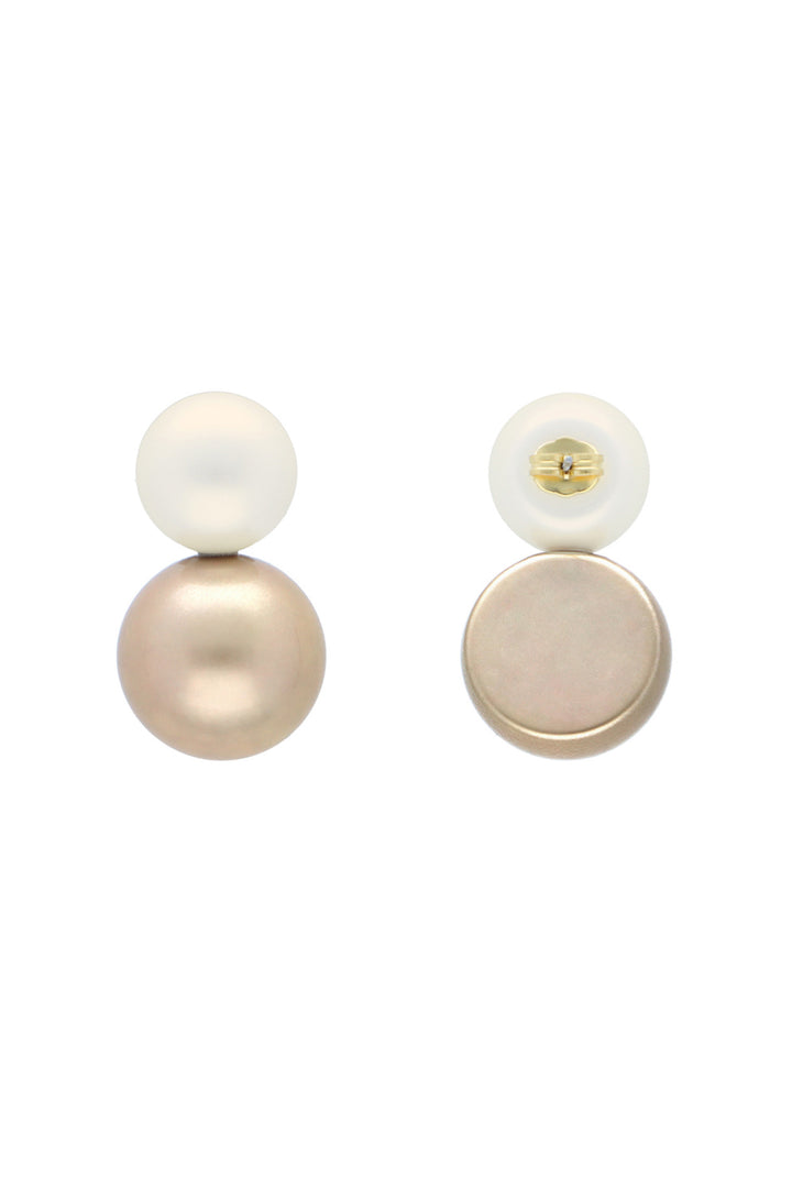 Double Pearl Earring Champagner