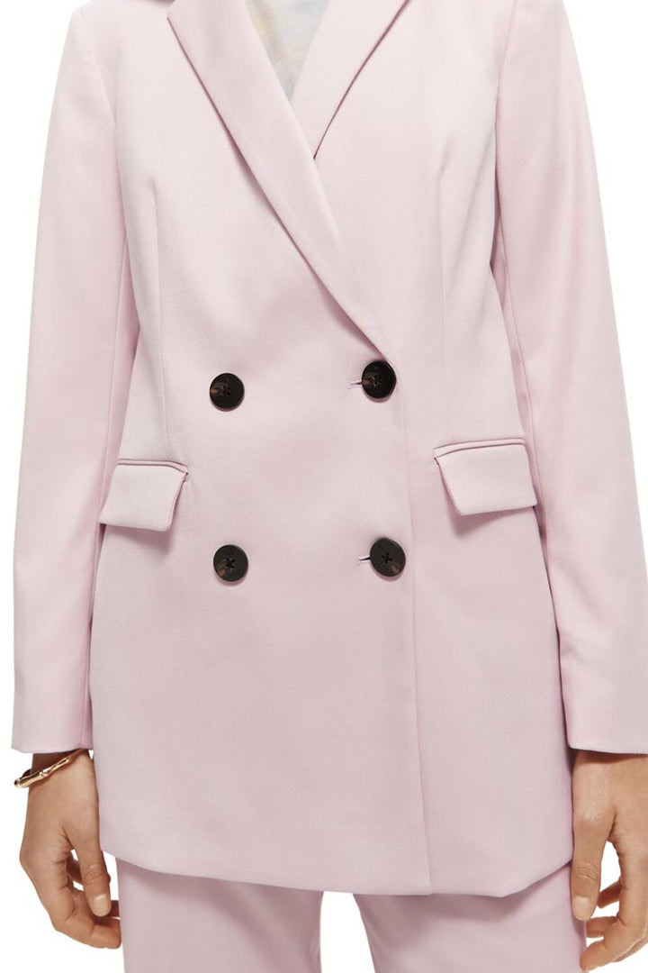Double Breasted Tailored Blazer in Lavender