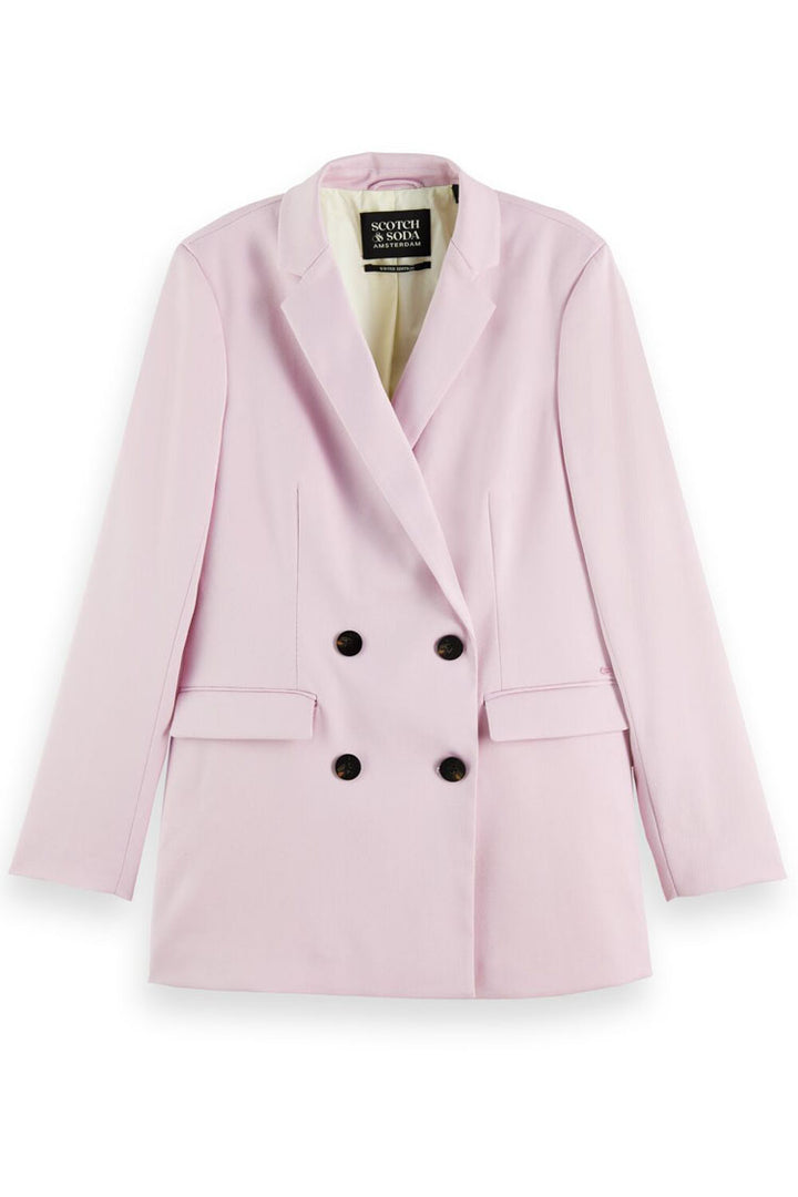 Double Breasted Tailored Blazer in Lavender