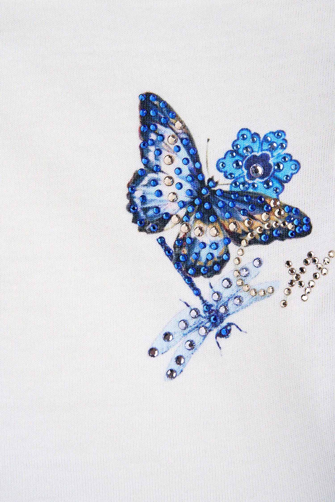 Double Frill Sleeve Tee in A Ceramic Garden