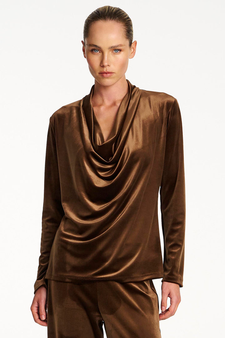 Drape Top in Nutmeg