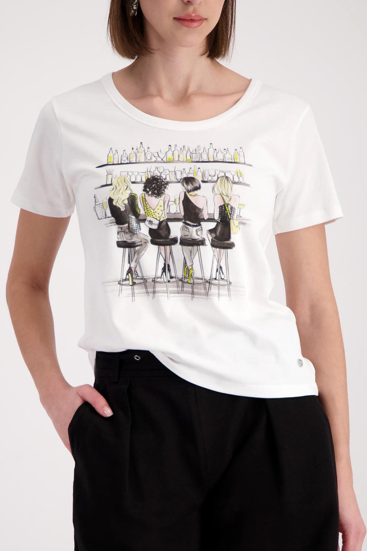 Drawn Women T-Shirt in Cream