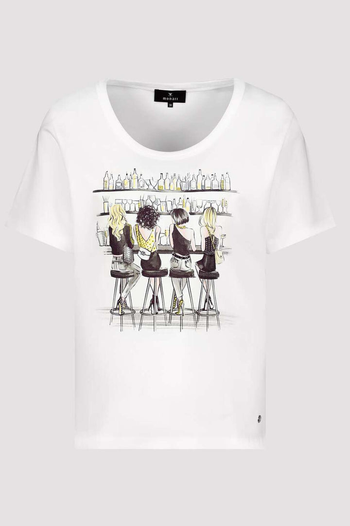 Drawn Women T-Shirt in Cream