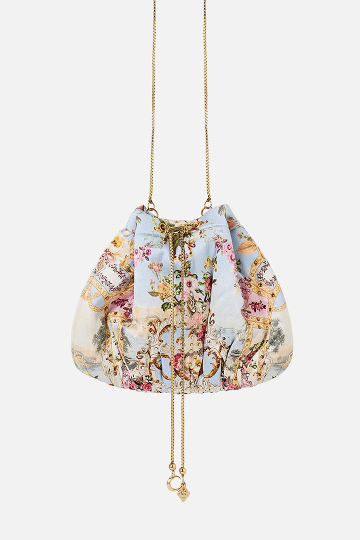 Drawstring Pouch Bag in Tiled in Time