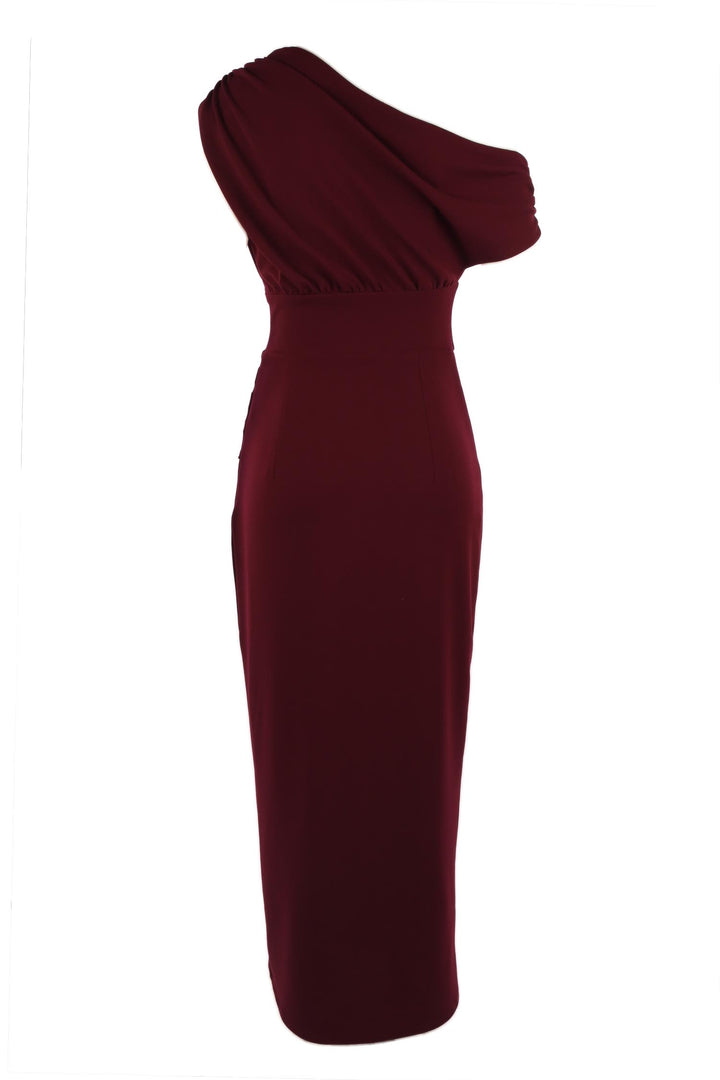 Lucy Ankle Dress in Wine