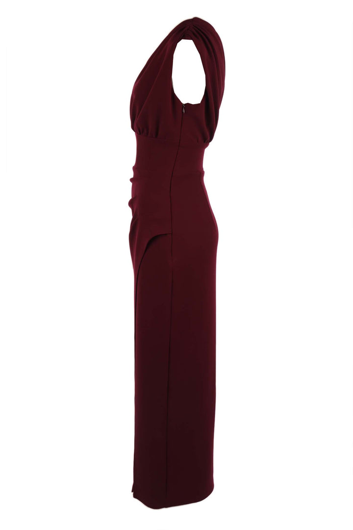 Lucy Ankle Dress in Wine