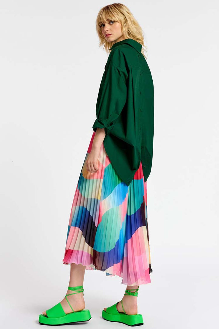 Drobali Multicolour Pleat Skirt