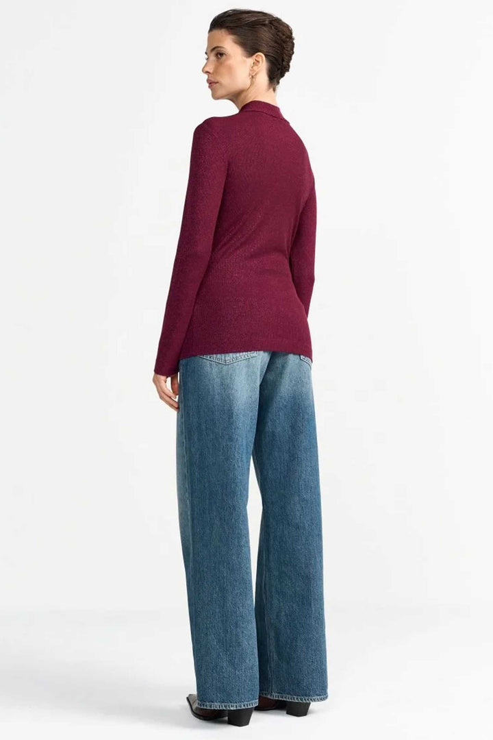 Ev Glam Rib Turtle LS in Ruby Glow