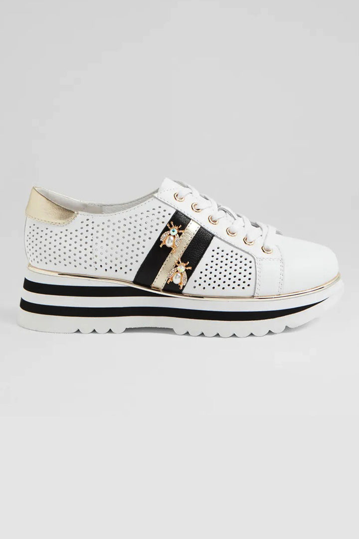 Eaglesy Jewel Sneakers in White Black