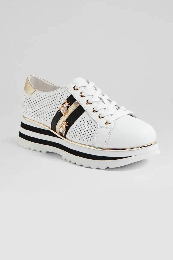 Eaglesy Jewel Sneakers in White Black