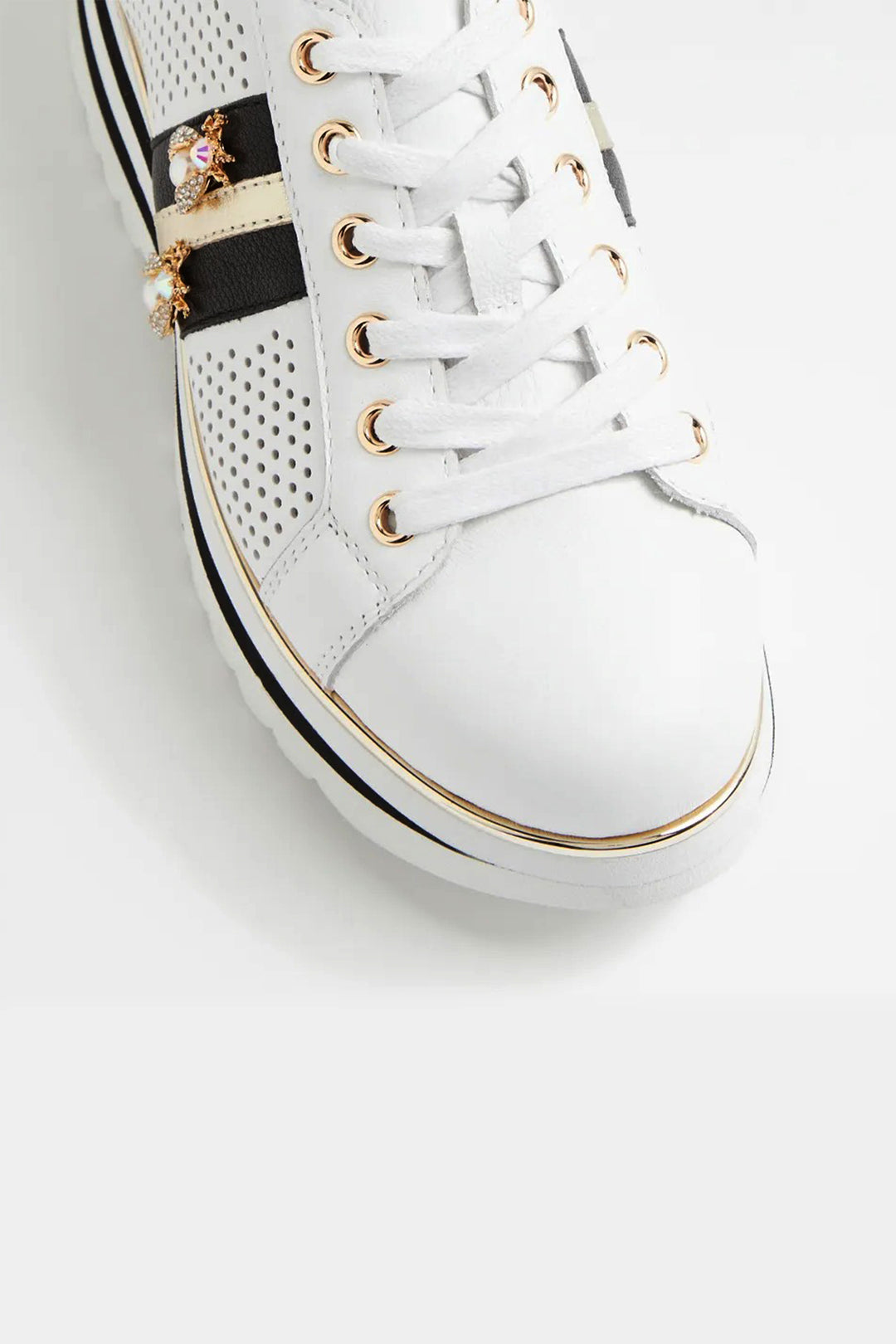 Eaglesy Jewel Sneakers in White Black