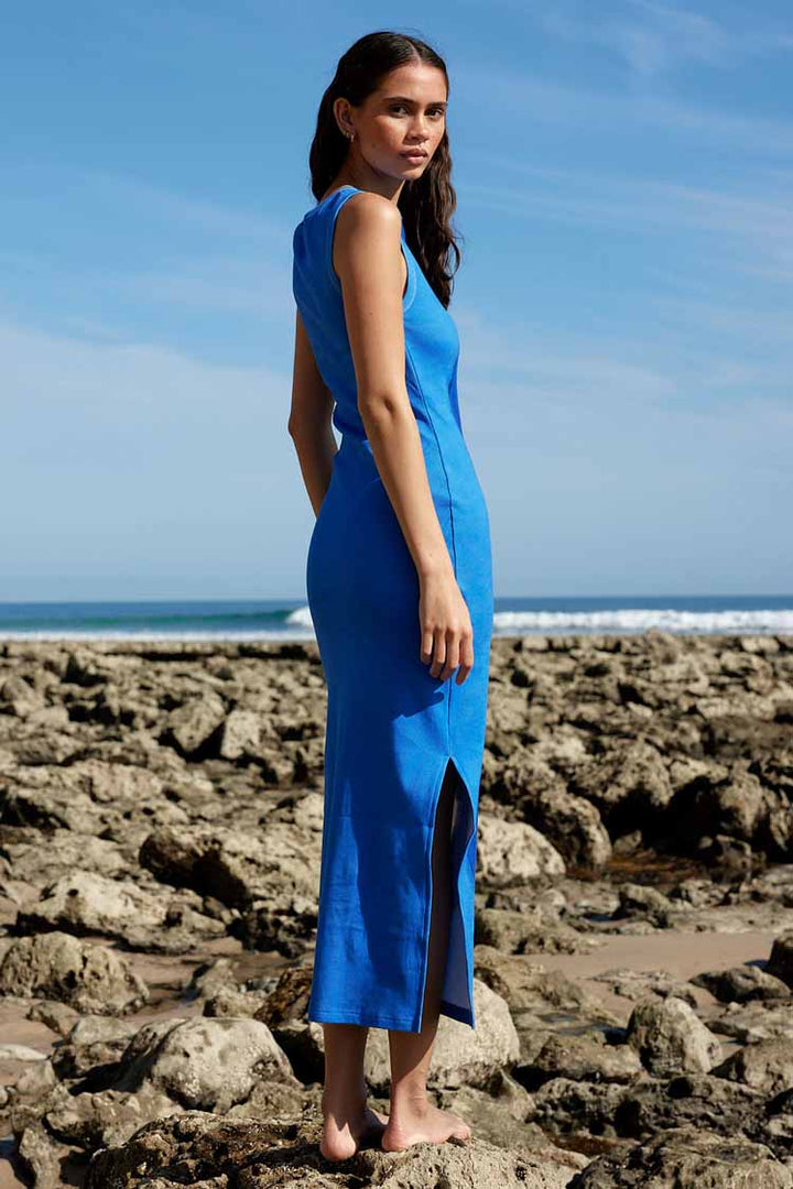 Easton Tank Dress In Ocean Seashell