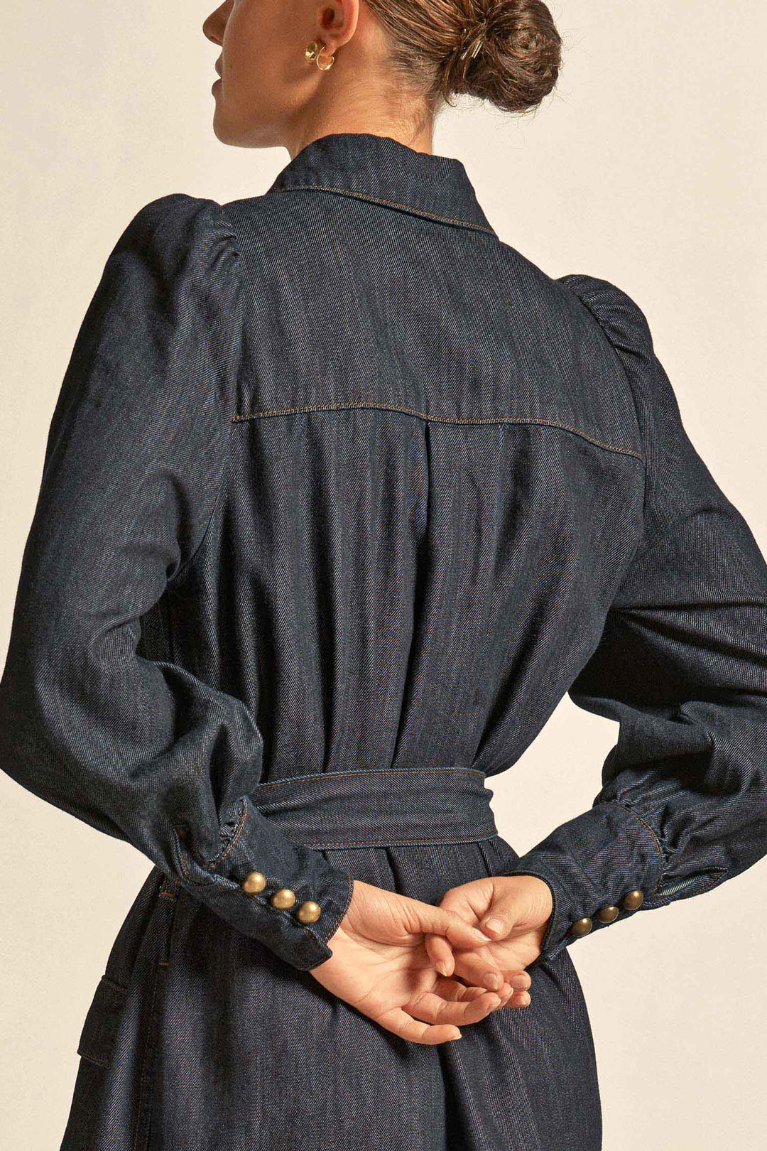Echelon Dress in Dark Denim