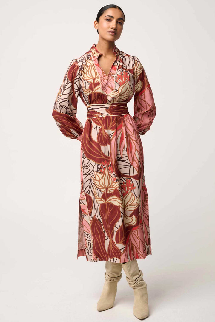 Edith Midi Dress in Cathedral Botanic