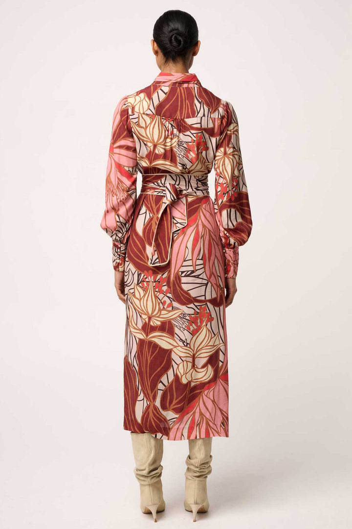 Edith Midi Dress in Cathedral Botanic