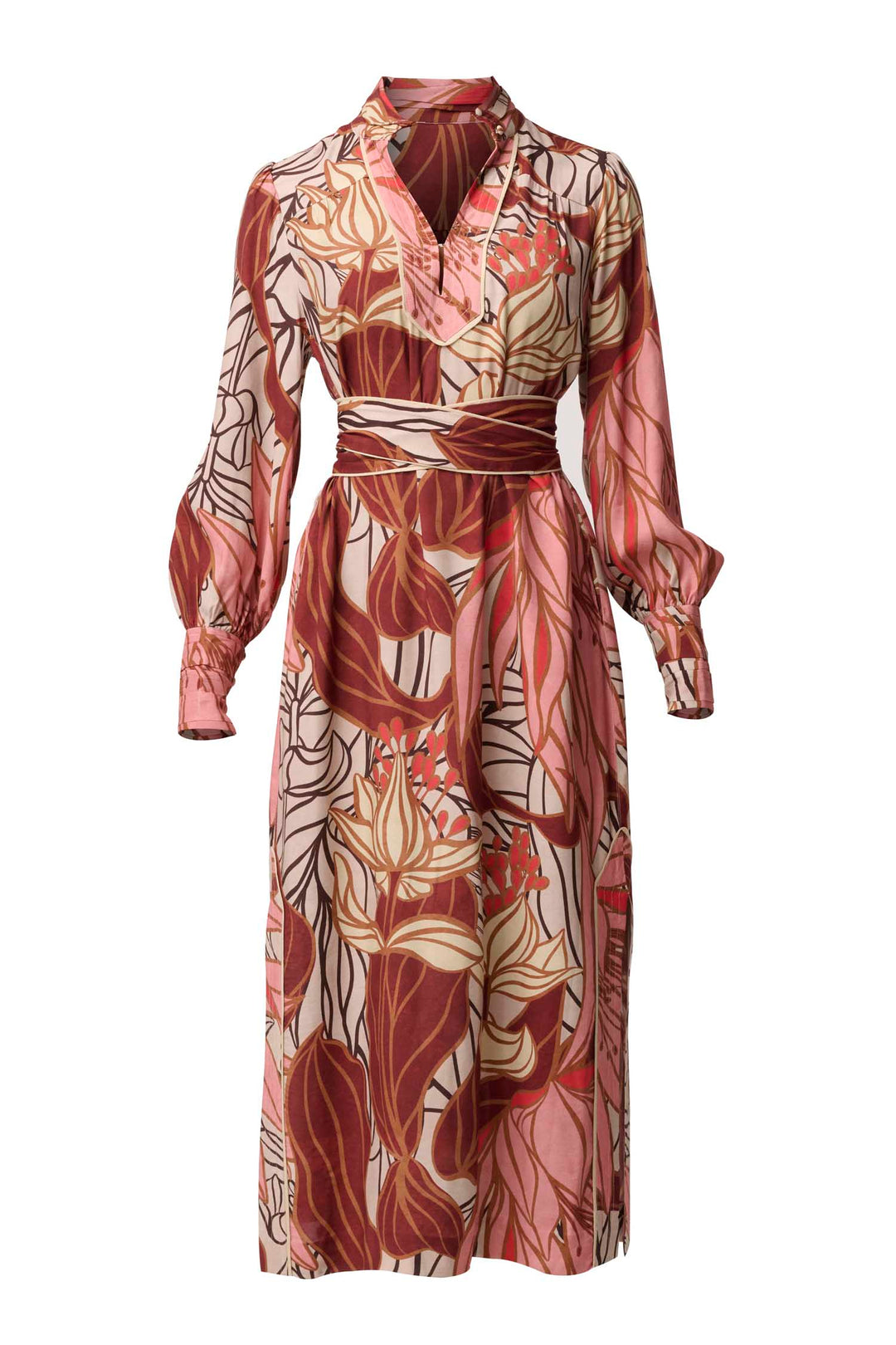 Edith Midi Dress in Cathedral Botanic