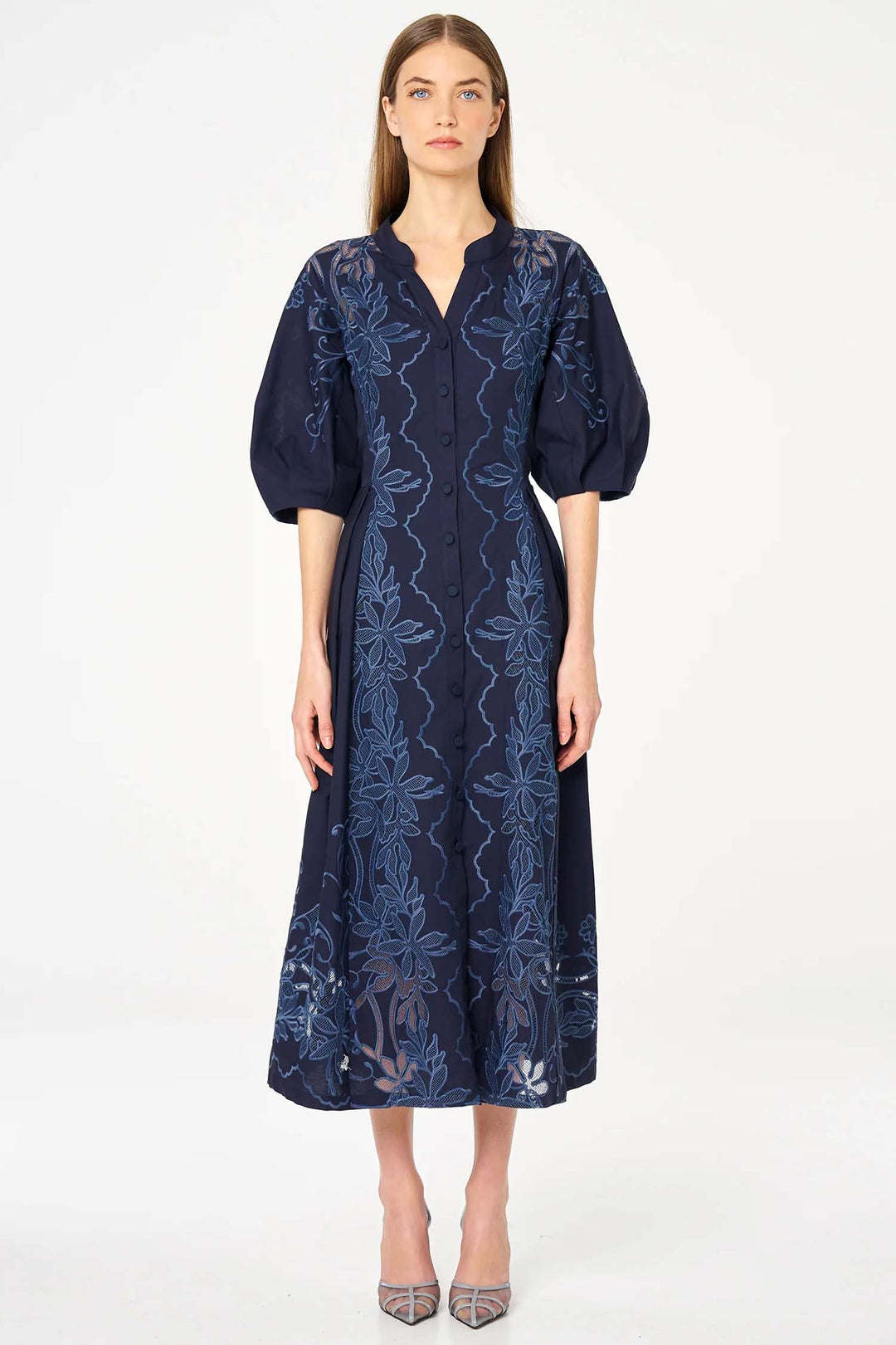 Edwina Shirt Dress in Navy