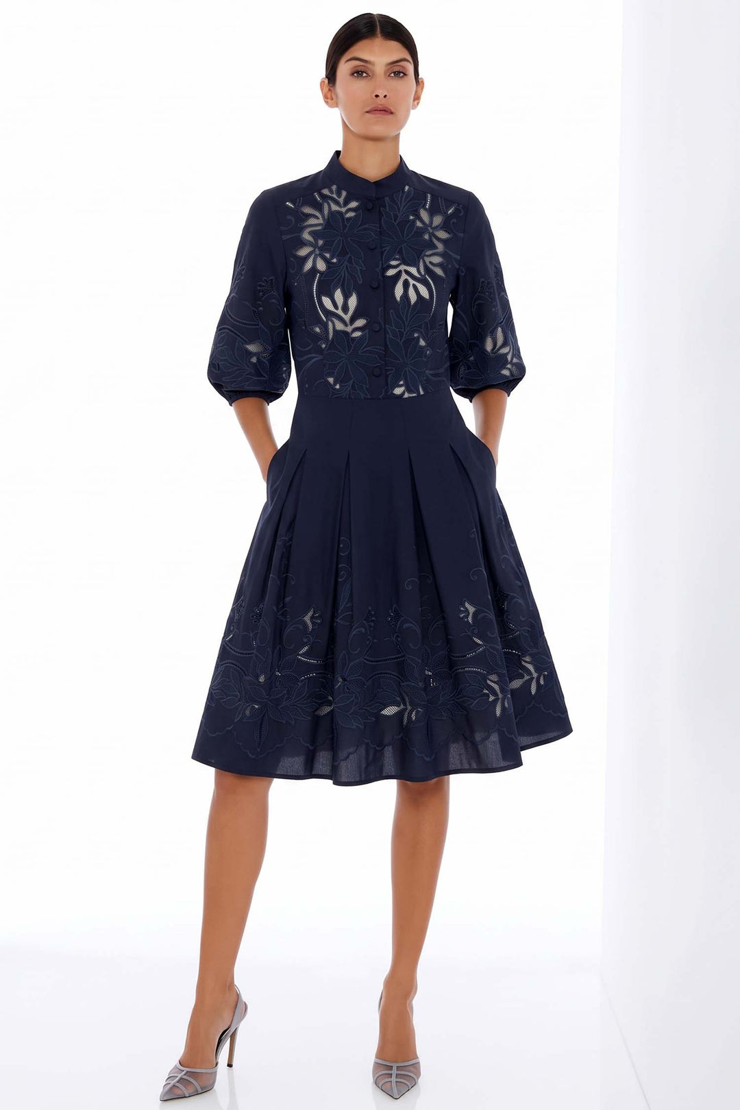 Edwina Short Dress in Navy