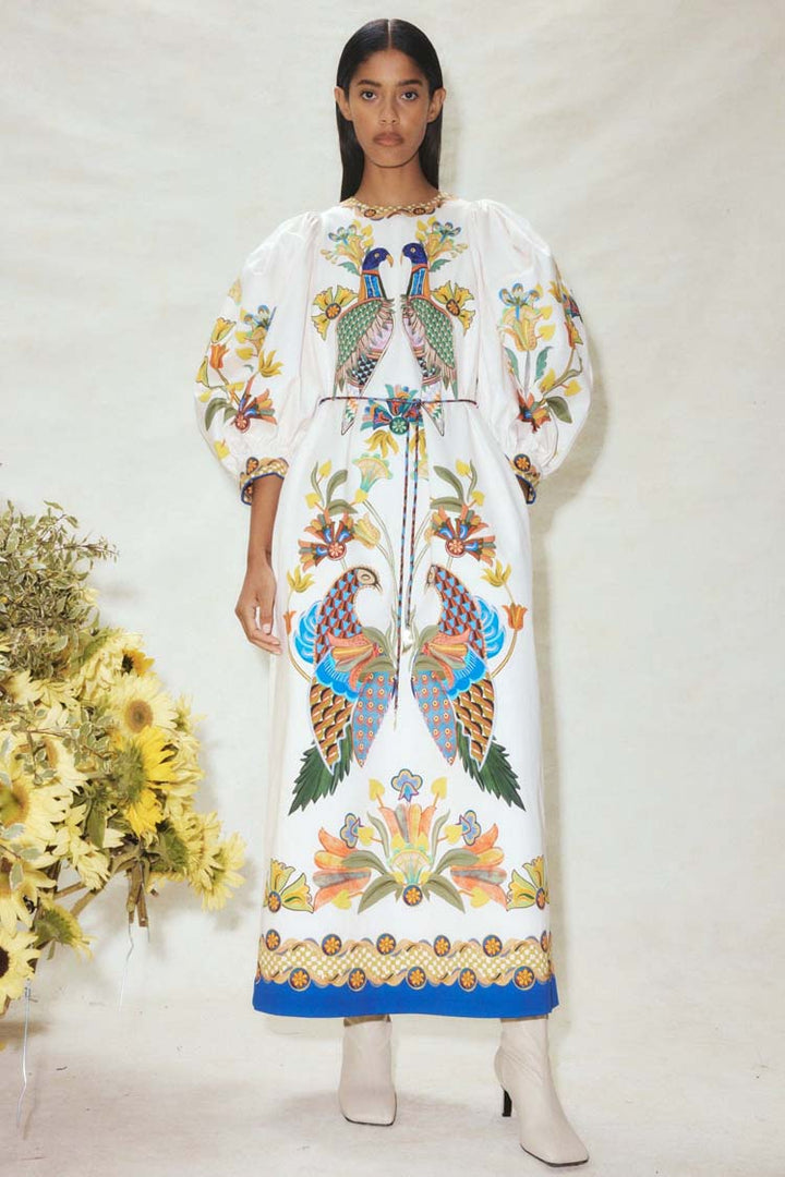 Effie Puff Sleeve Midi Dress