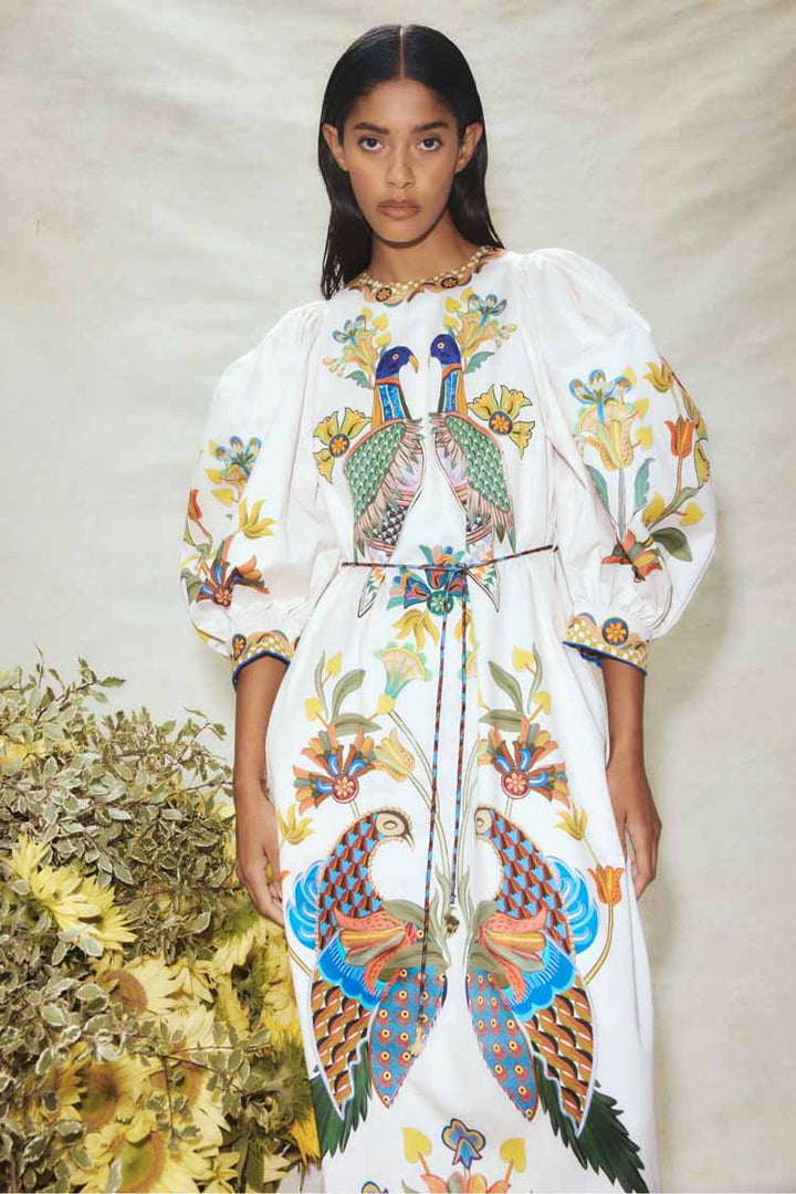 Effie Puff Sleeve Midi Dress