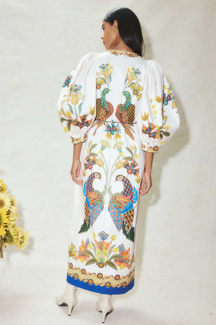 Effie Puff Sleeve Midi Dress