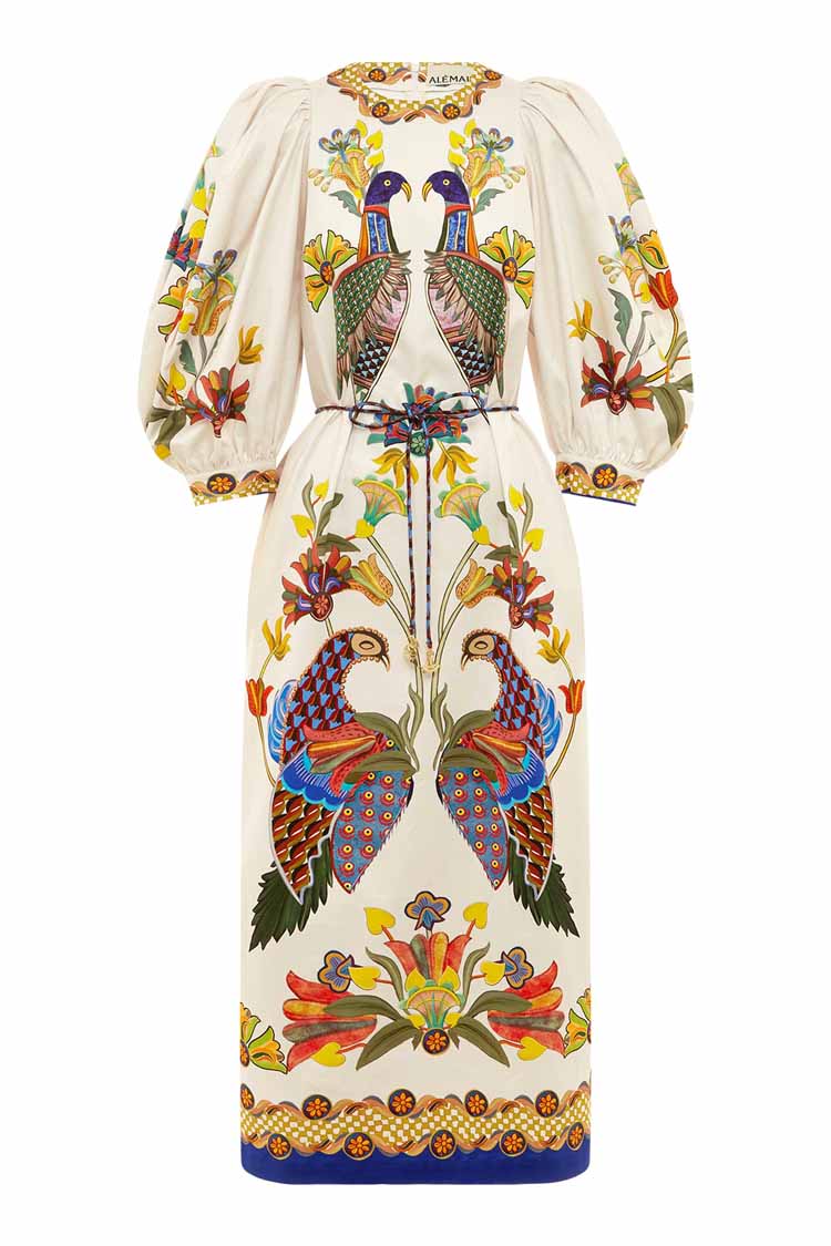 Effie Puff Sleeve Midi Dress