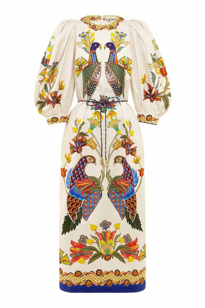 Effie Puff Sleeve Midi Dress
