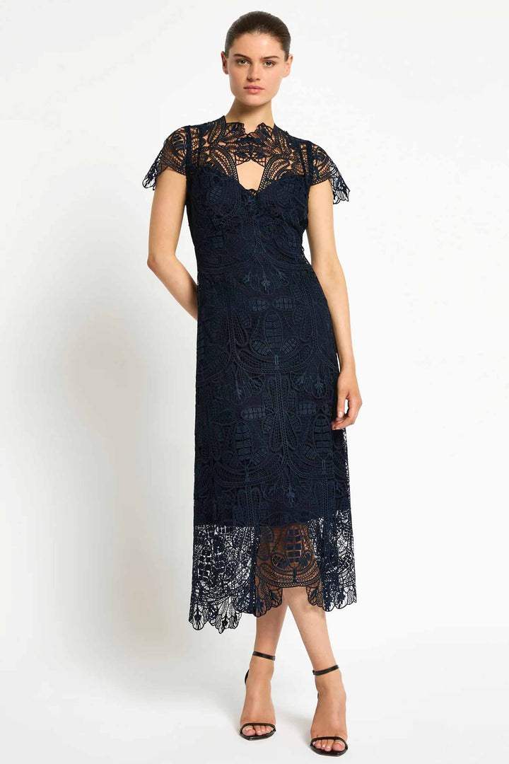 Elise Midi Dress in Midnight