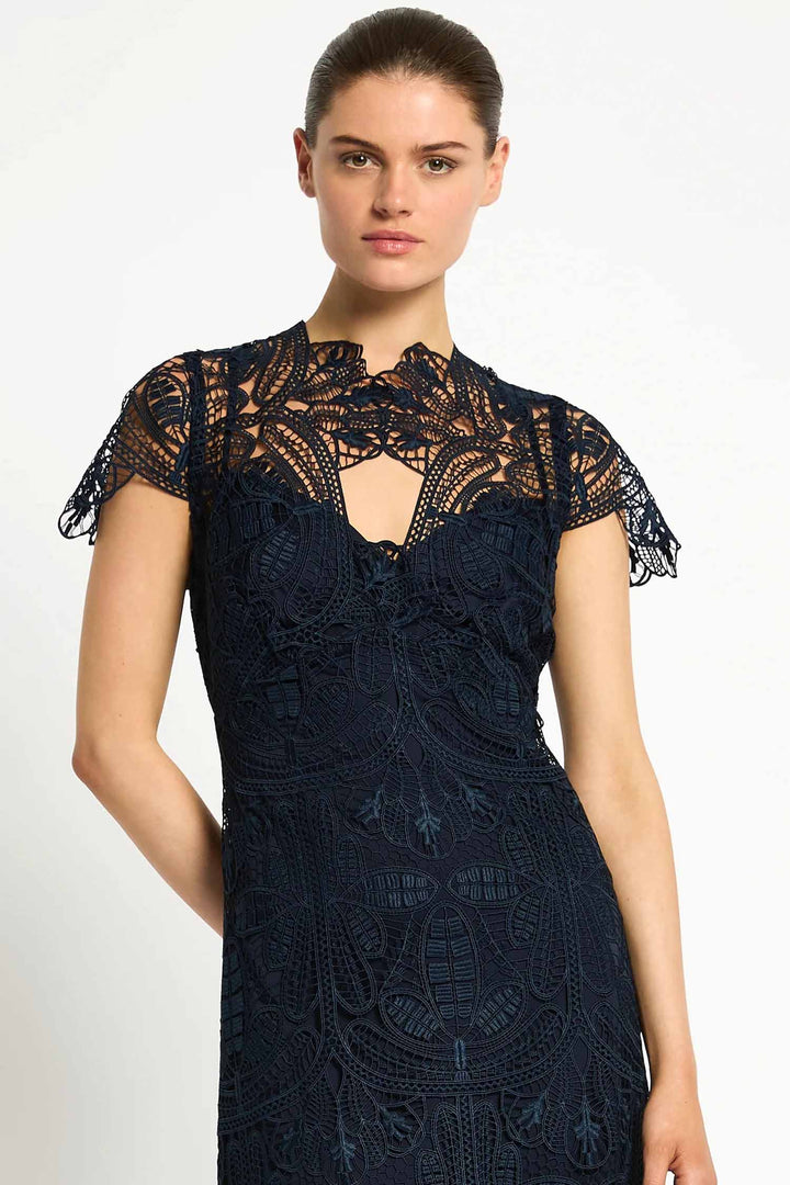 Elise Midi Dress in Midnight