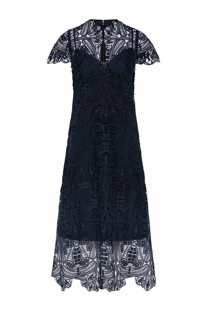 Elise Midi Dress in Midnight