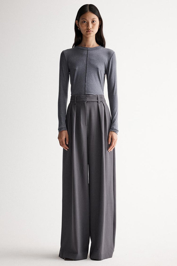 Elise Top in Charcoal Marle