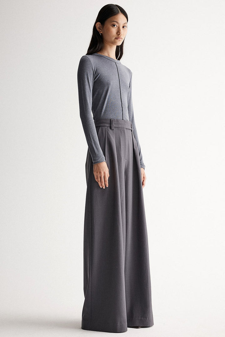 Elise Top in Charcoal Marle