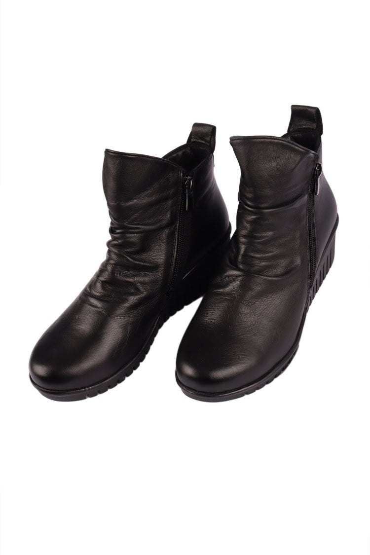 Ella Soft Leather Boots in Black | FINAL SALE