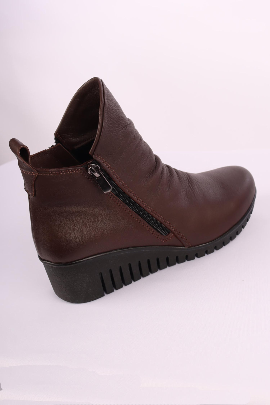 Ella Leather Boot in Chocolate