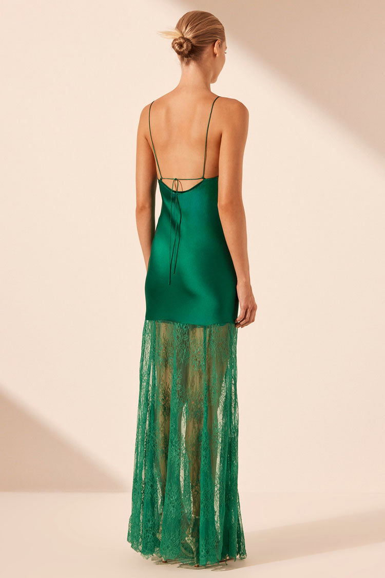 emerald satin slip dress Emerald Green Asymmetrical Slip Dress Maxi Dress Green Satin Slip Dress Midi Green Satin Slip Satin Midi