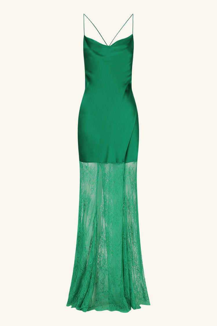 Elle Silk Lace Cowl Maxi Dress in Emerald by Shona Joy Frockaholics at Momento Dezigns Elle Silk Lace Cowl Maxi Dress in Emerald by Shona Joy Frockaholics at Momento Dezigns