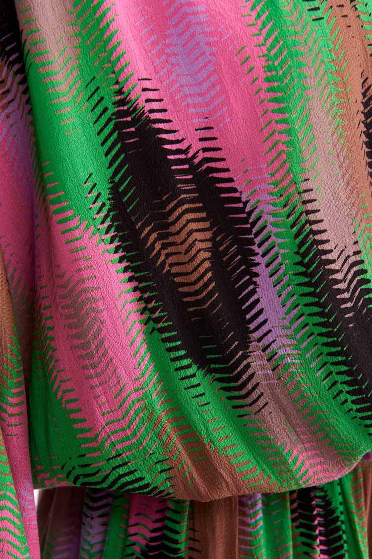 Elouise Abstract Print Midi Dress
